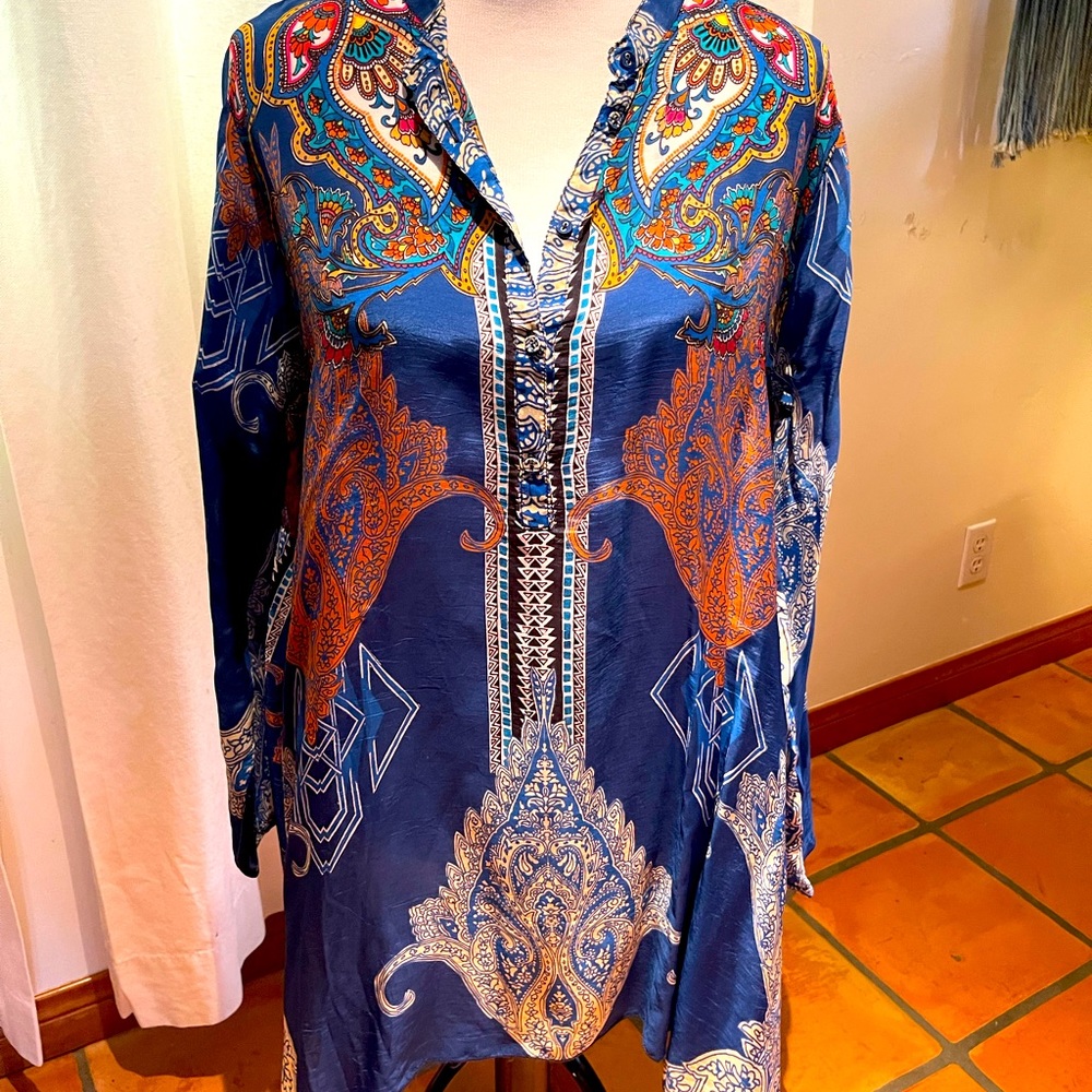 Johnny Was silk tunic